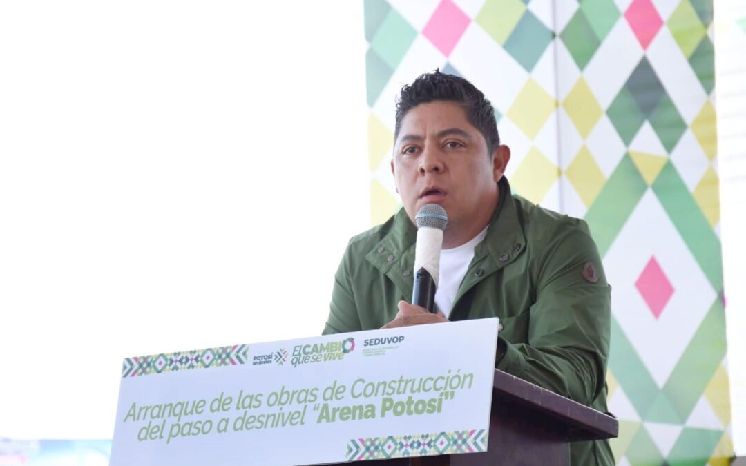 Arranque de la construcción del paso a desnivel Arena Potosí por el Gobernador Ricardo Gallardo siendo el más largo del estado