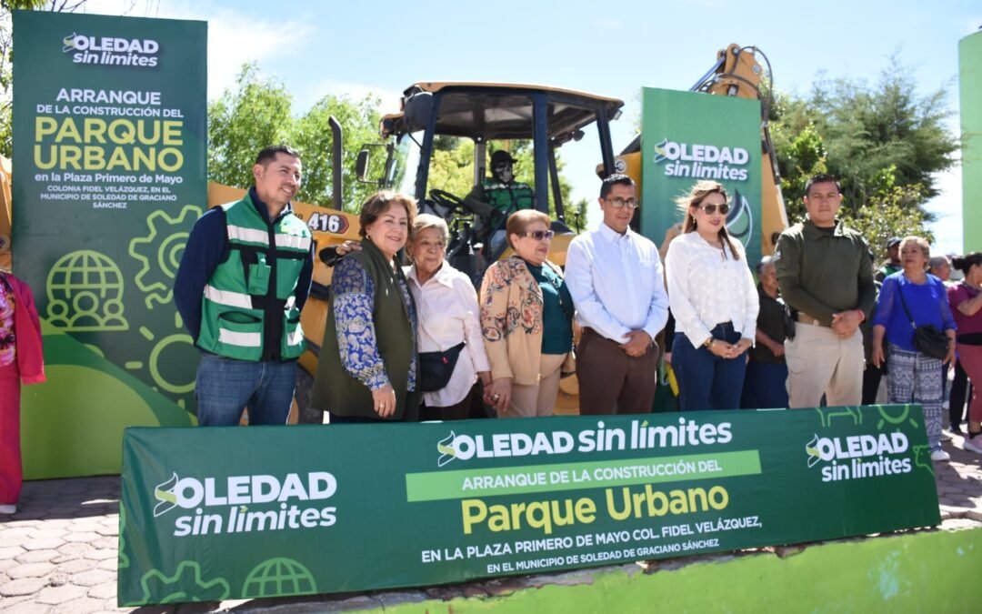 ARRANQUE DE CONSTRUCCIÓN DEL PARQUE URBANO PLAZA PRIMERO DE MAYO COLONIA FIDEL VELASQUEZ